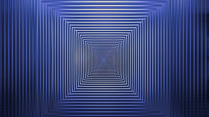 Wall Mural - Indigo Concentric Squares