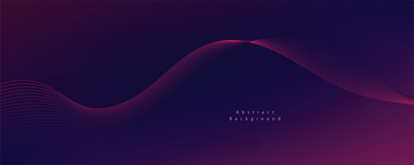 Wall Mural - Abstract vector futuristic gradient background with waves