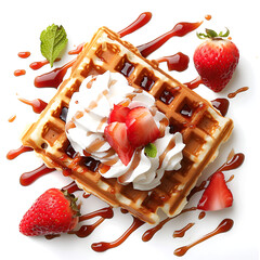 Wall Mural - Waffle Day, Waffle, Waffle White Background