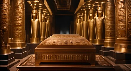 Poster - Egyptian tomb inside a pyramid.