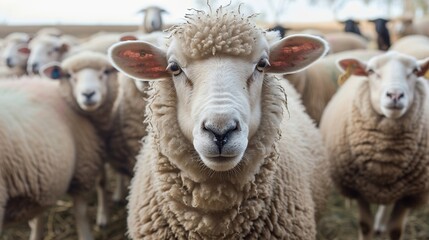 Canvas Print - Sheep with Curious Expression