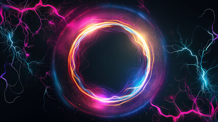 Wall Mural - circle plasma effect as background