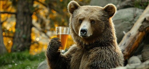 bear holding beverage glass --no w --ar 16:9 --style raw Job ID: f75329d1-dfc5-416d-942b-019431ebba80