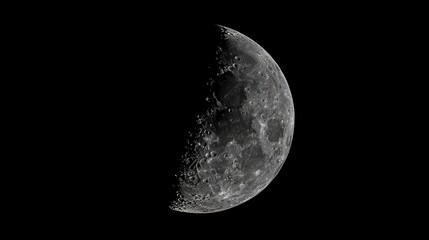 Wall Mural - close up photo of a waxing crescent moon