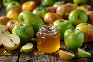 Poster - plum jam and apples