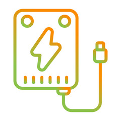 Sticker - Portable charger Vector Icon