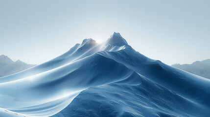 Wall Mural - snow covered mountains in winter