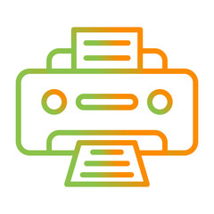 Sticker - Printer Vector Icon