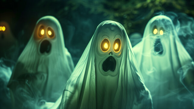 halloween funnt ghosts 