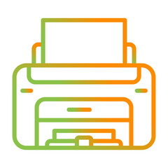 Canvas Print - Laser Printer Vector Icon