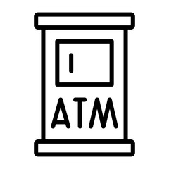 Sticker - Atm Machine Vector Icon