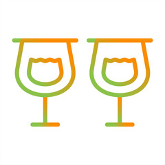 Sticker - Glasses Vector Icon