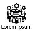 © Mousumi - A black car servicing logo on white simple background