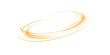 © Orange Sky - Golden or yellow magical fantasy portal. Round light frame, with fine dust particles, futuristic teleporter. Golden neon lights illuminate night scene with sparkles. Lighting effect. PNG.