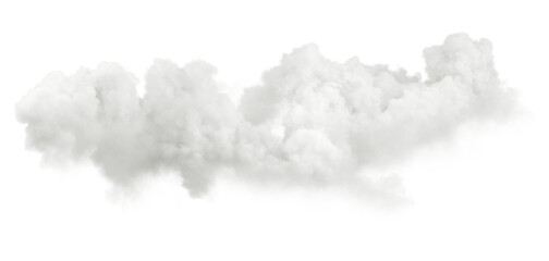 Wall Mural - celestial white clouds tranquility cut out on transparent 3d render png