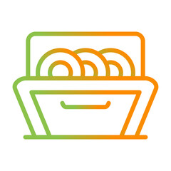 Sticker - Dishwasher Vector Icon