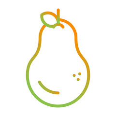 Canvas Print - Pear Vector Icon