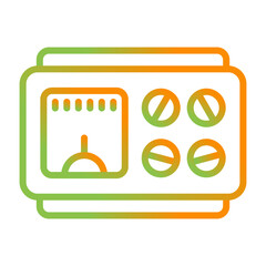 Sticker - Voltage Stabilizer Vector Icon