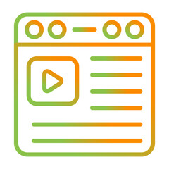 Canvas Print - Video Vector Icon