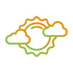 Sticker - Sun Vector Icon