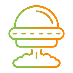 Sticker - Spaceship Vector Icon