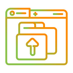 Sticker - Upload File Vector Icon