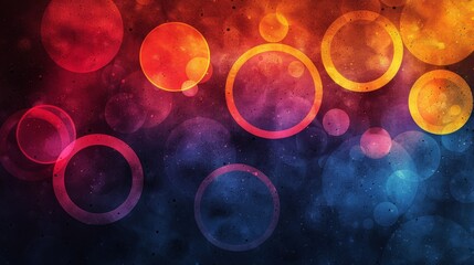 Wall Mural - Abstract Background Illustration With Colorful Circles and Blurry Lights