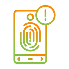 Sticker - Biometric Identification Vector Icon