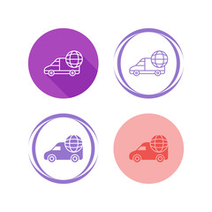 Sticker - Global Delivery Vector Icon