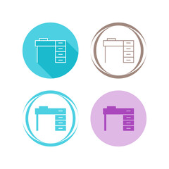 Sticker - Desk Vector Icon