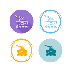 Sticker - Tank Vector Icon