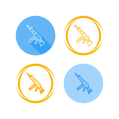 Sticker - Gun Vector Icon