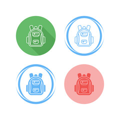 Canvas Print - School Bag Vector Icon