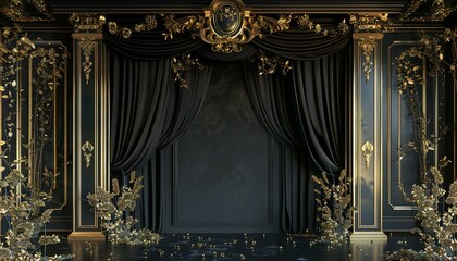Black and Gold Baroque Interior