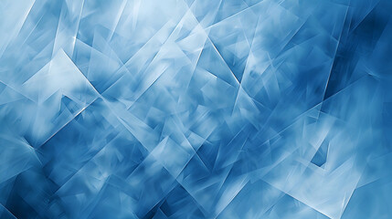 Poster - Abstract Blue Geometric Overlay Layers Background Abstrac
