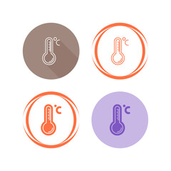 Sticker - Thermometer Vector Icon