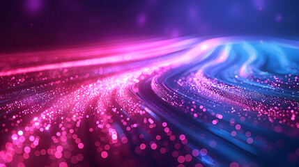 Fototapete - Abstract technology background of high speed global data transfer, ultra fast broadband and connection, digital cyber tech motion