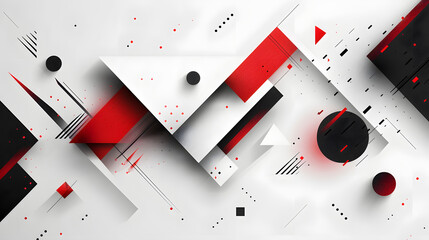 Poster - Design a compelling geometric presentation with Red white