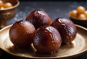 Canvas Print - Delicious Gulab Jamun, Indian Dessert or Sweet Dish