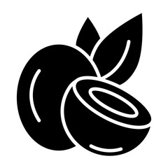 Sticker - Coconut Glyph Icon