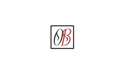Wall Mural - BO, OB, O, B Abstract Letters Logo Monogram	
