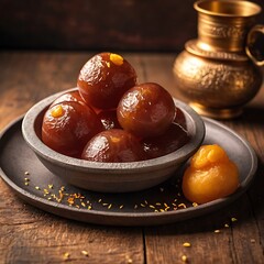 Wall Mural - Delicious Gulab Jamun, Indian Dessert or Sweet Dish