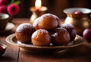 Wall Mural - Delicious Gulab Jamun, Indian Dessert or Sweet Dish