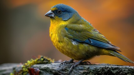 Wall Mural - yellow and blue bird HD 8K wallpaper Stock Photographic Image  