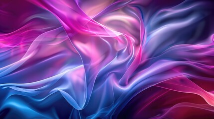 Wall Mural - Elegant silky fabric texture with a smooth gradient of pastel colors conveying a sense of luxury and fluidity,  Abstract coloring background of the gradient with visual wave,twirl and lighting effects