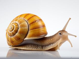 a snail on an isolated background