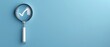 © Thanapipat - Magnifying glass with checkmark on blue background, symbolizing search, inspection, or verification process in business and quality control.