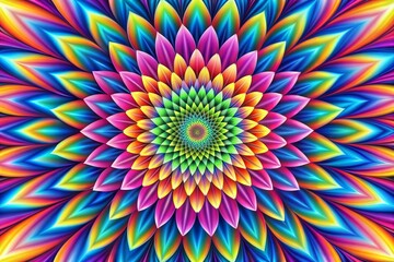 Canvas Print - colorful fractal flower pattern,digital artwork for creative graphic design