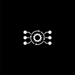 Algorithm API software icon isolated on dark background