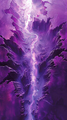 Wall Mural - Abstract Purple Canyon Landscape.